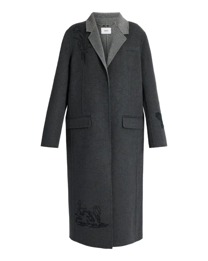 Erdem embroidered coat - Grau Grau