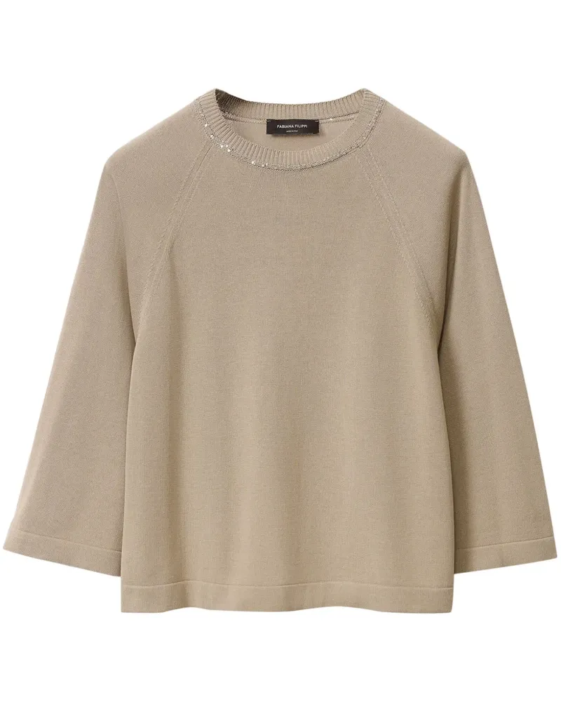 Fabiana Filippi Pullover mit Pailletten - Braun Braun