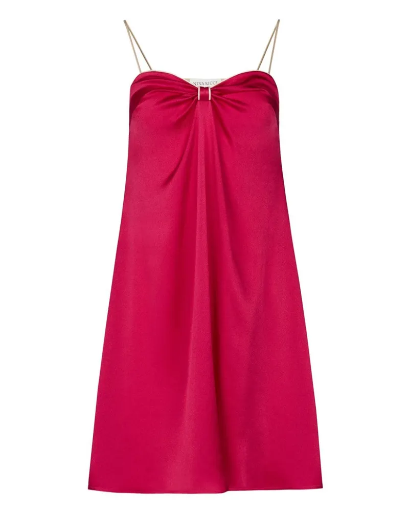 Nina Ricci Trägerkleid in Satinoptik Rosa