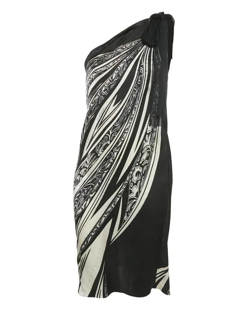 Just Cavalli Kleid mit abstraktem Print - Schwarz Schwarz