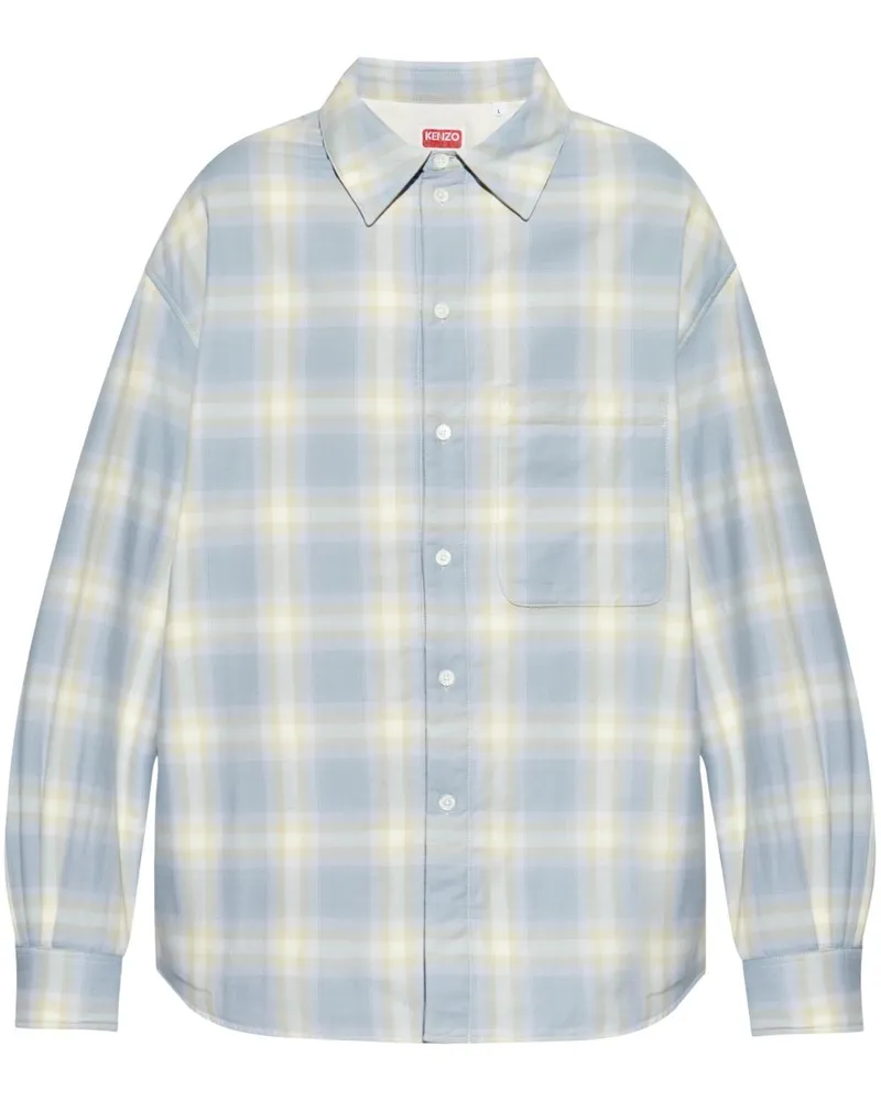 Kenzo Kariertes Hemd Blau