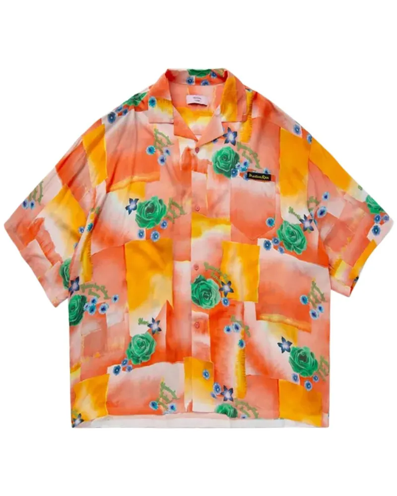 Martine Rose Hemd mit Blumen-Print - Orange Orange