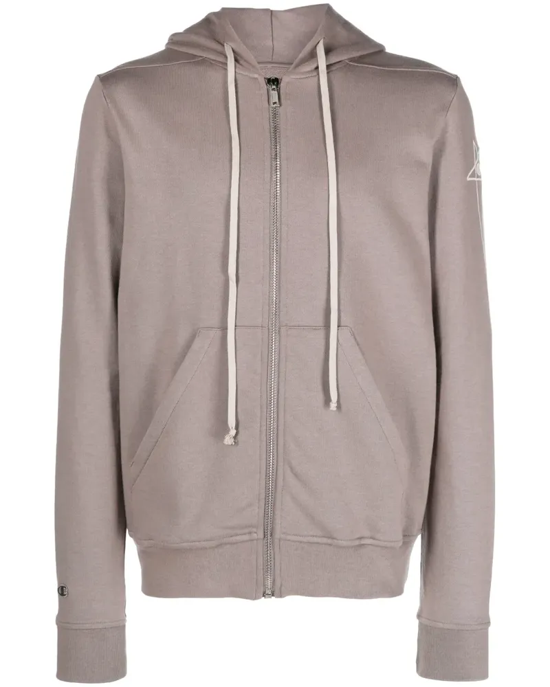 Rick Owens Kapuzenjacke mit Logo-Stickerei - Braun Braun