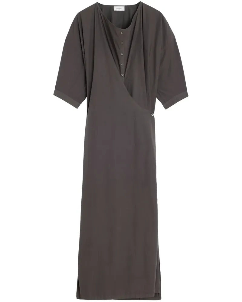 Christophe Lemaire Maxikleid mit kurzen Ärmeln - Braun Braun