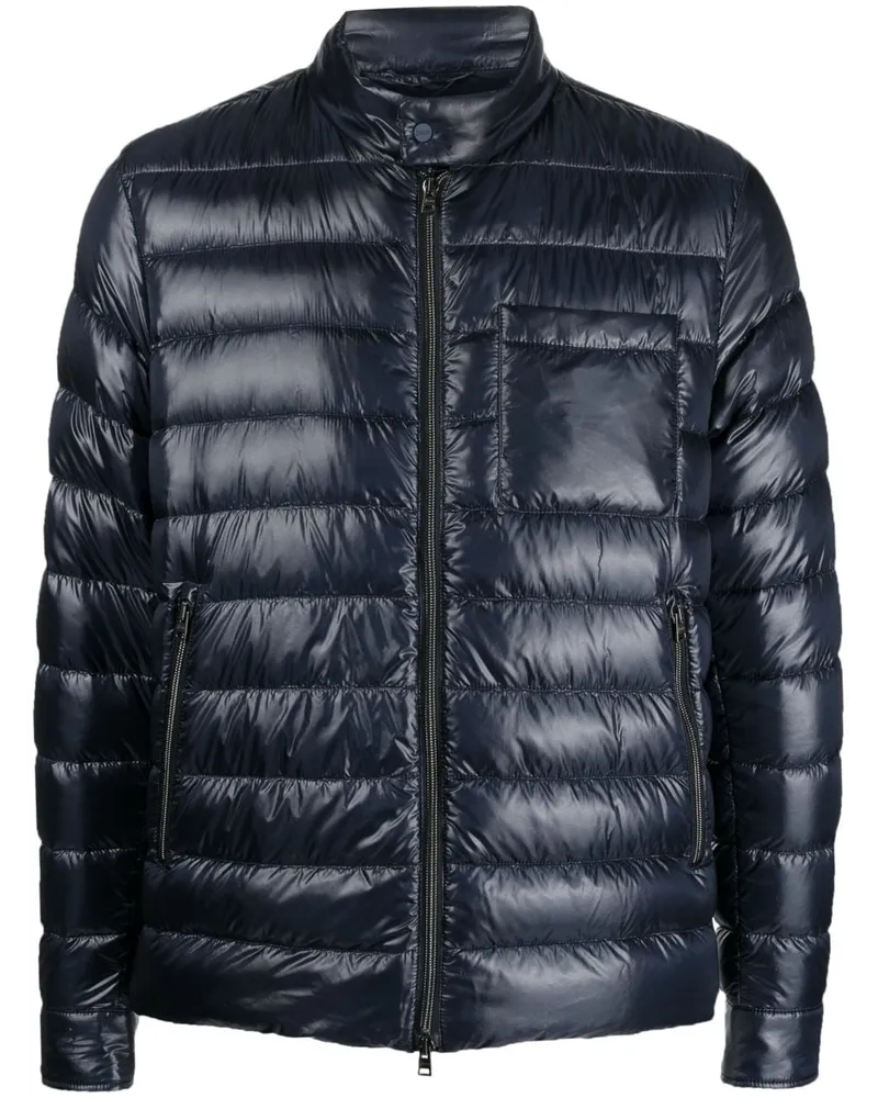 Herno Gefütterte Jacke mit Reißverschluss - Blau Blau