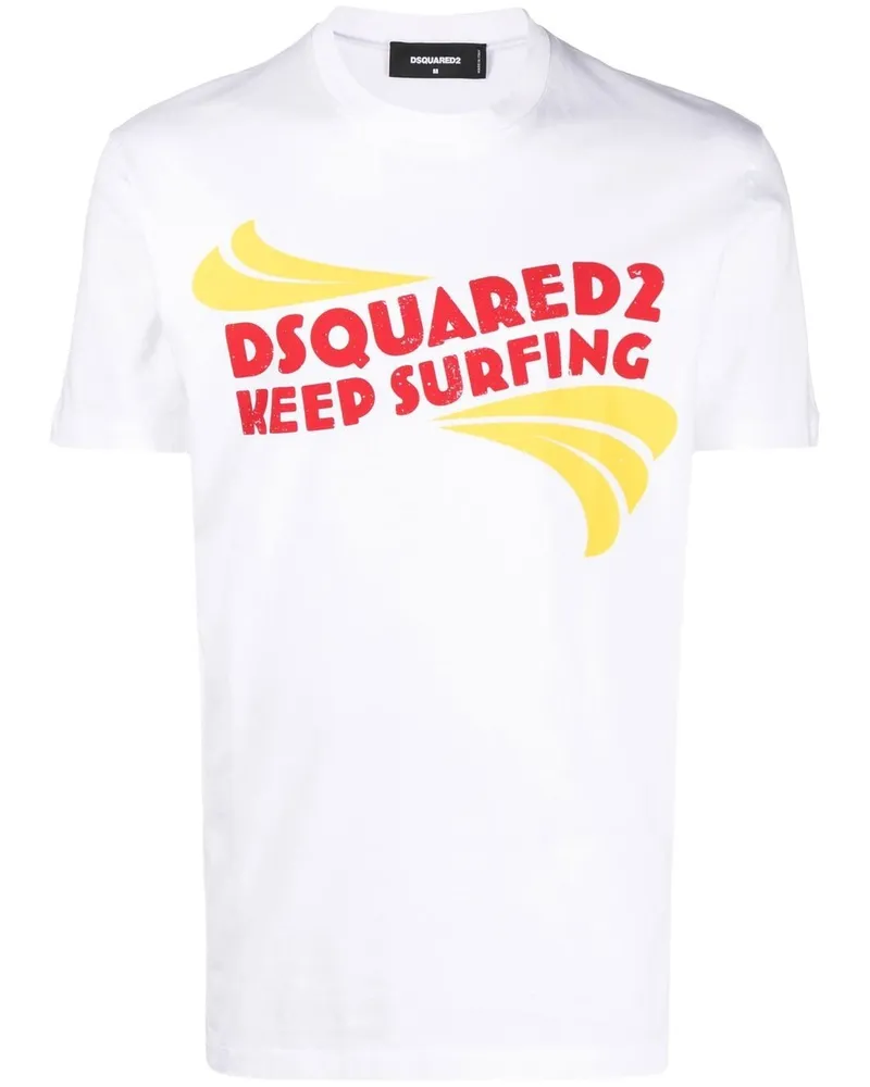 Dsquared2 T-Shirt mit Logo-Print - Weiß Weiß