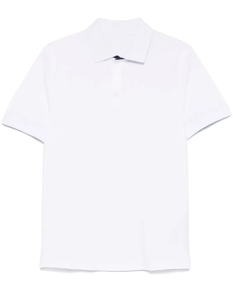 Fay Poloshirt aus Piqué - Weiß Weiß