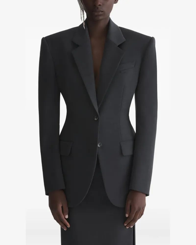 Thierry Mugler Jacke mit Schulterpolstern - Grau Grau