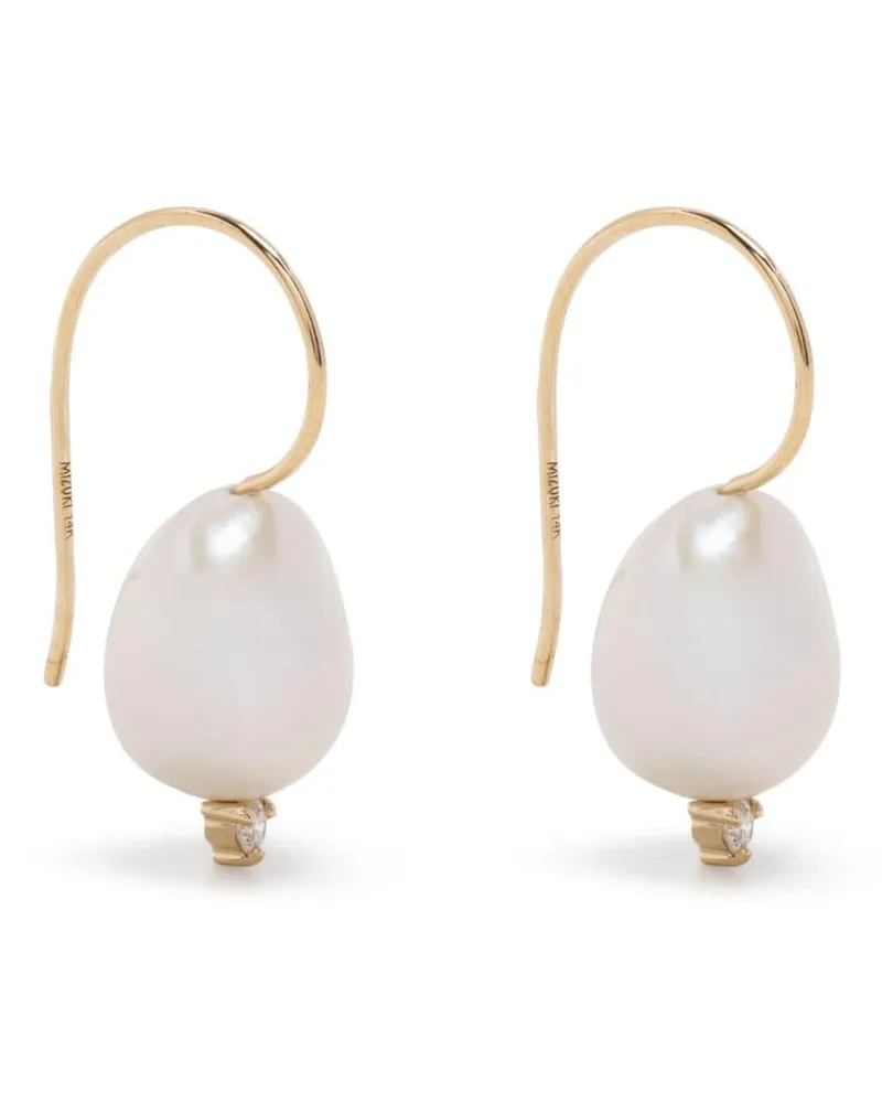 MIZUKI 14kt Sea of Beauty Gelbgoldohrstecker mit Diamanten Gold