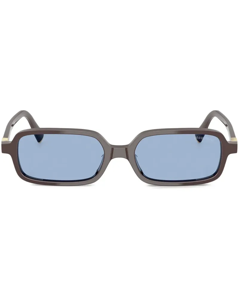 Miu Miu Sonnenbrille mit eckigem Gestell - Braun Braun