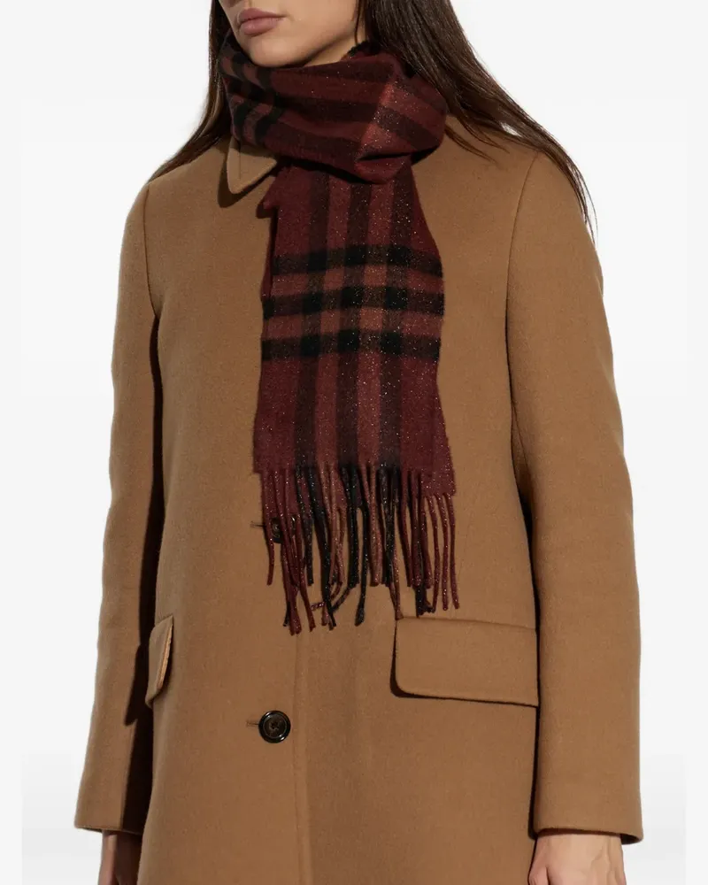 Burberry check fringed scarf - Braun Braun