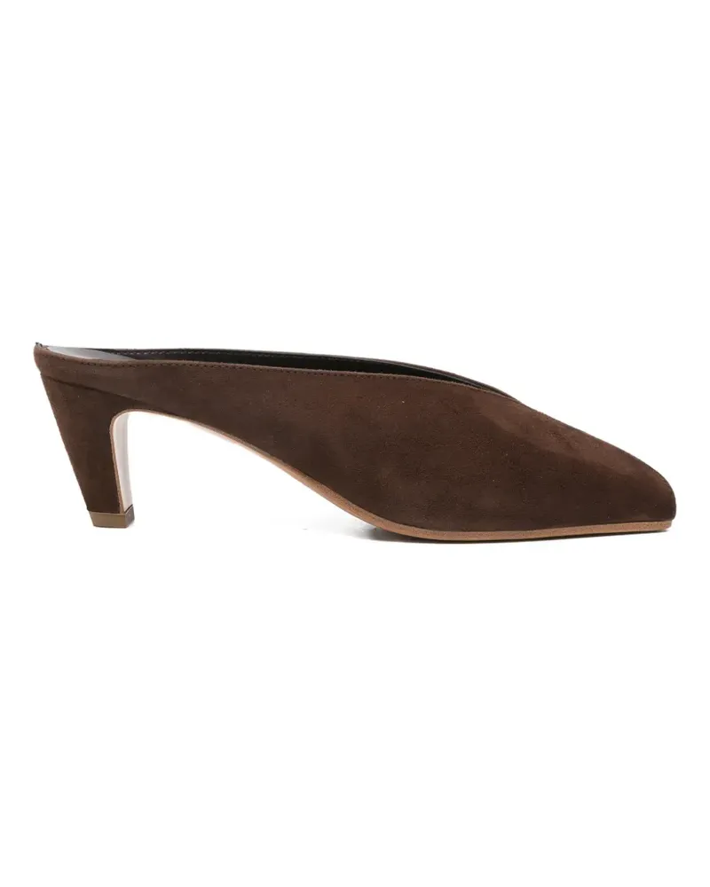 Bianca Di square-toe leather sandals - Braun Braun