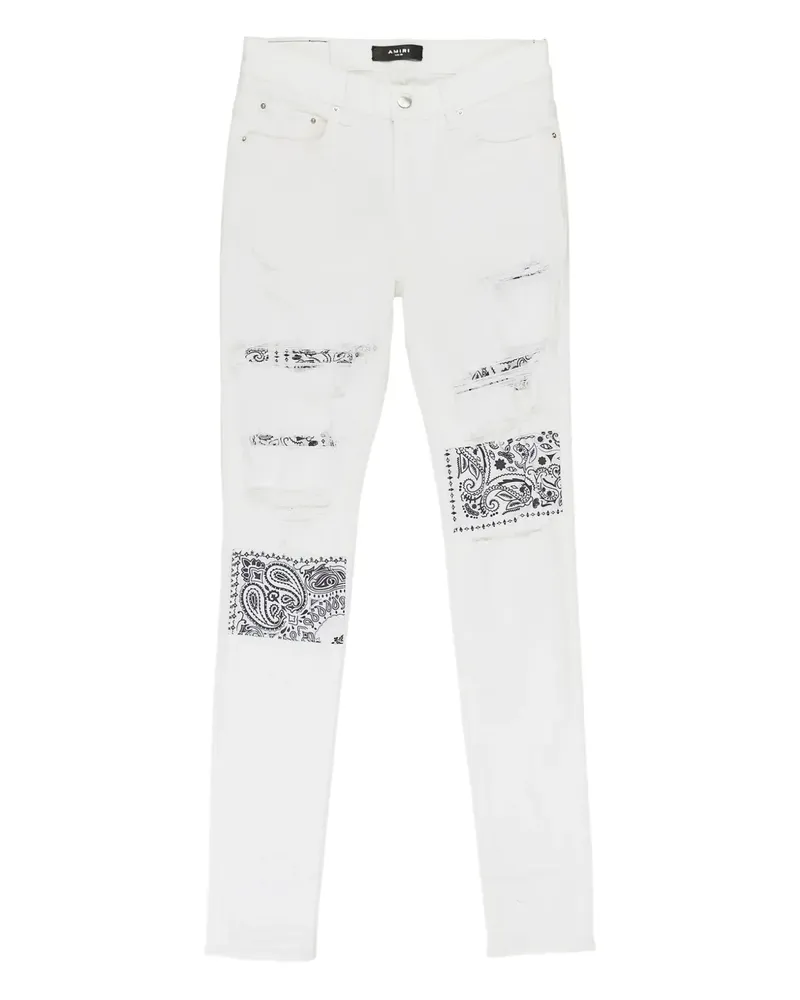 Amiri Bandana Artpatch Jeans - Weiß Weiß