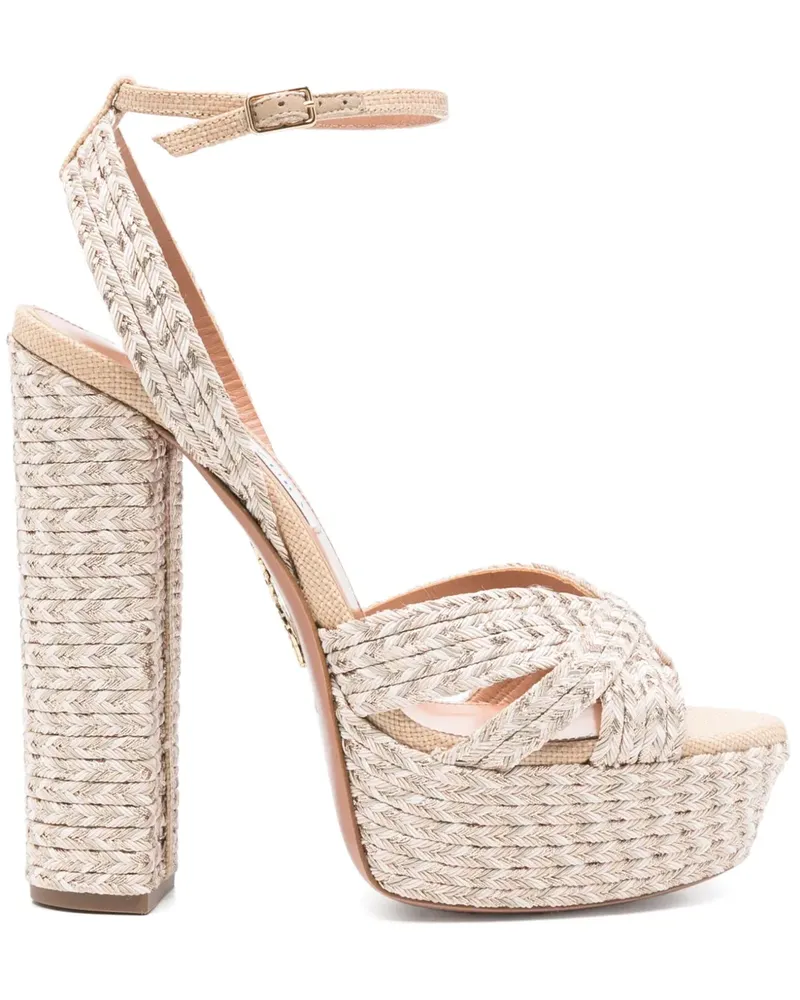 Aquazzura Geflochtene Sandalen 150mm - Nude Nude