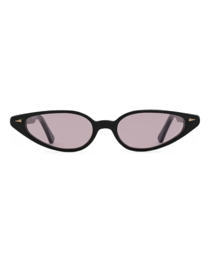 AHLEM Comedie Cat-Eye-Sonnenbrille - Schwarz Schwarz