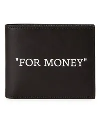 OFF-WHITE Portemonnaie mit "For Money"-Print Schwarz