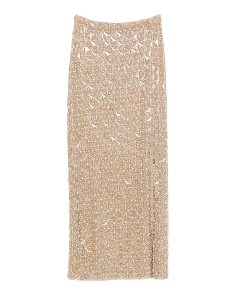 P.A.R.O.S.H. P.A.R.O H. sequin-embellished maxi skirt - Nude Nude