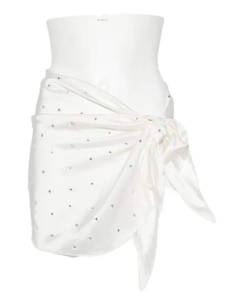Oséree crystal-embellished wrap-design pareo - Weiß Weiß