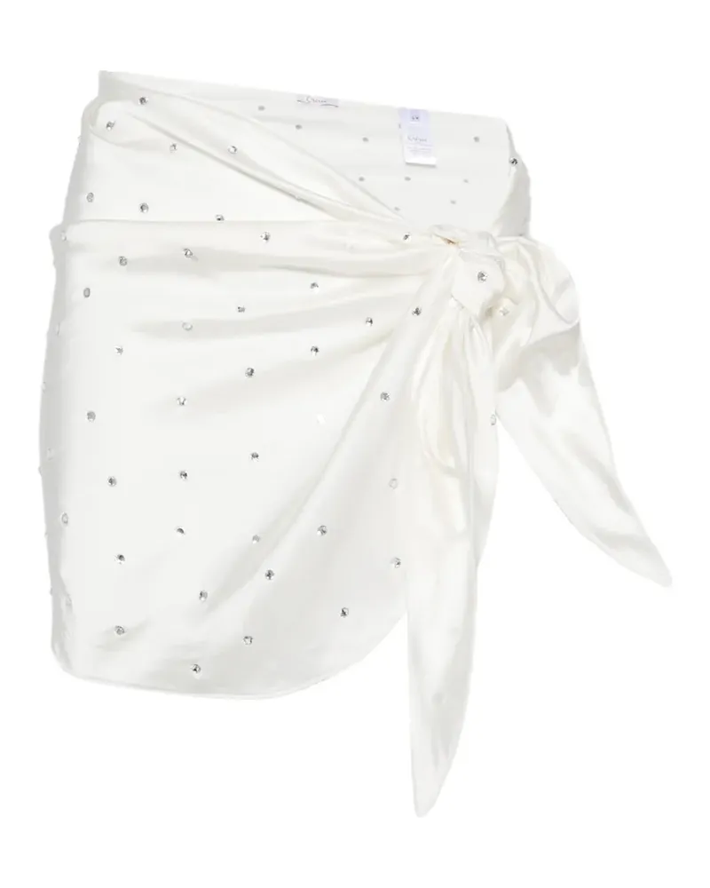 Oséree crystal-embellished wrap-design pareo - Weiß Weiß