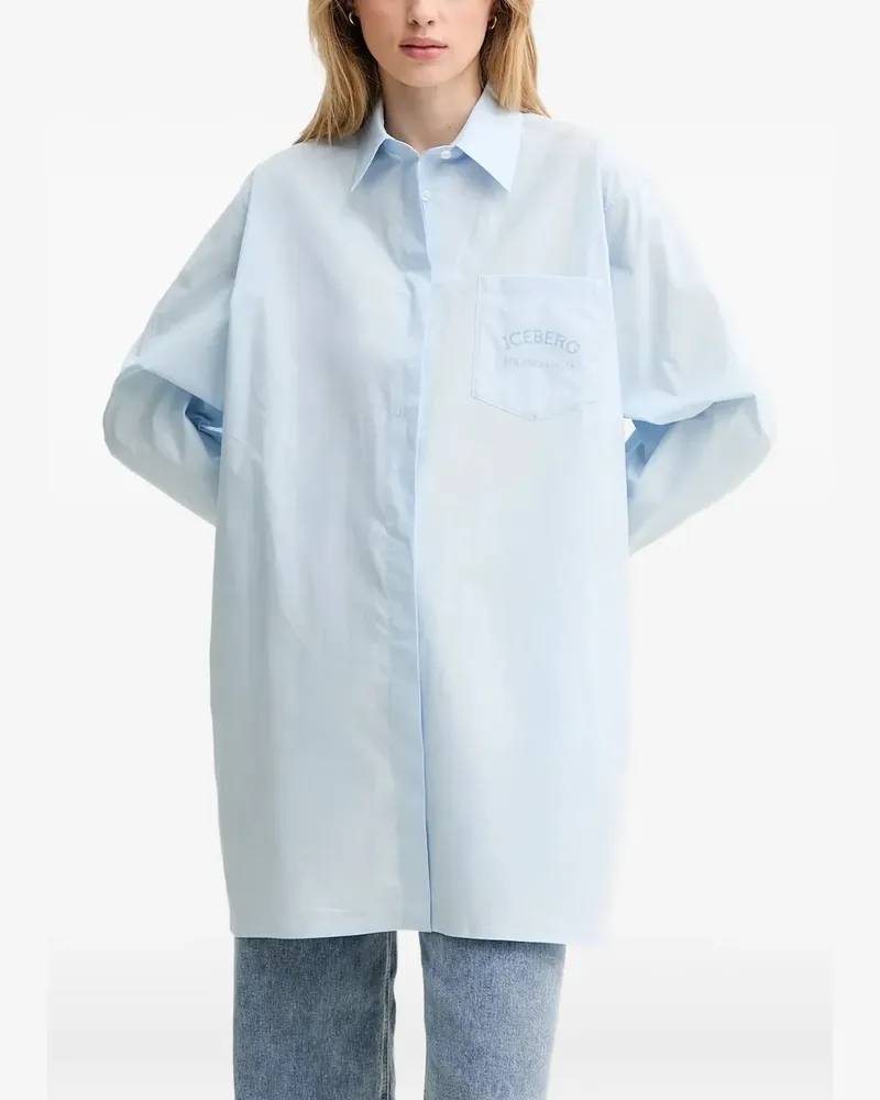 Iceberg Hemd mit Logo-Stickerei - Blau Blau