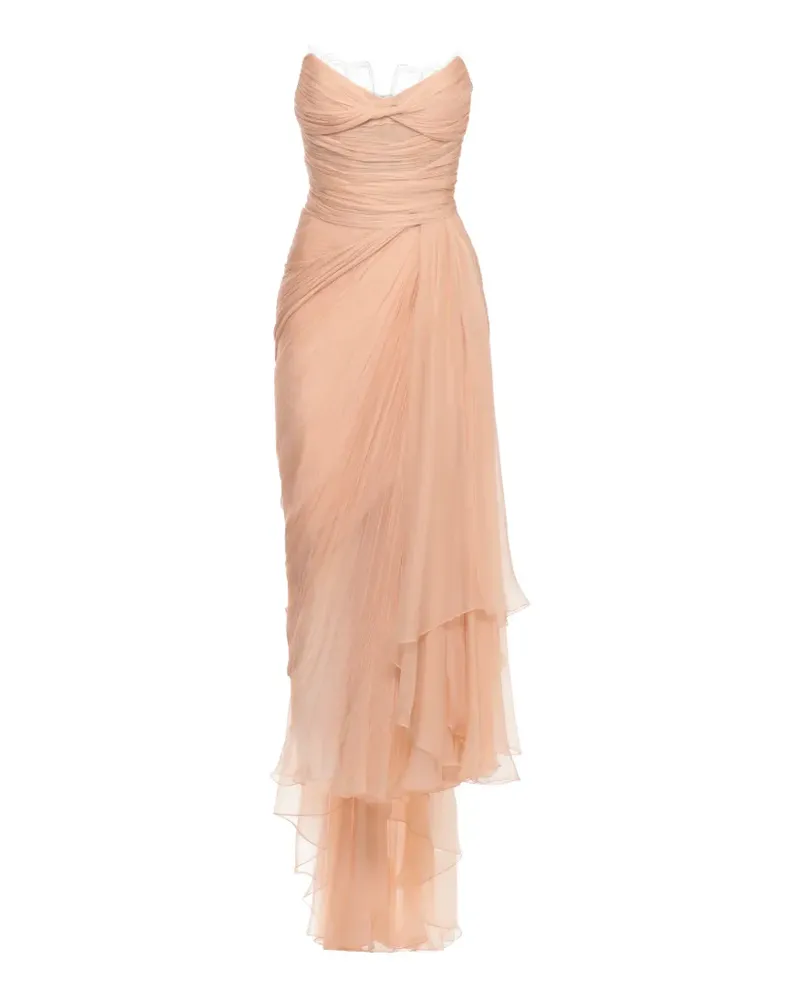 Maria Lucia Hohan Jolie lace-trimmed pleated dress - Rosa Rosa