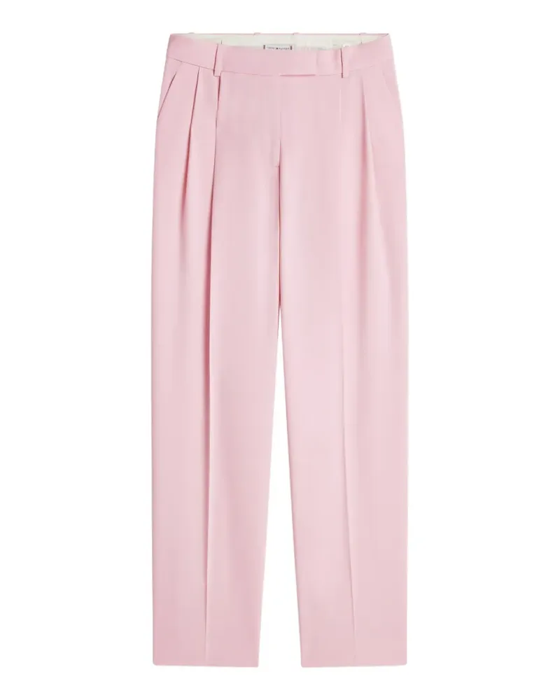Tommy Hilfiger Timeless pleated straight-leg wool-blend trousers - Rosa Rosa
