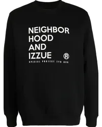 Izzue x Neighborhood Sweatshirt mit Logo-Print Schwarz