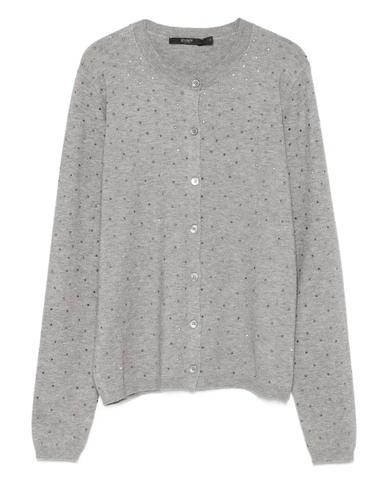 Seventy Cardigan mit verzierten Knöpfen - Grau Grau