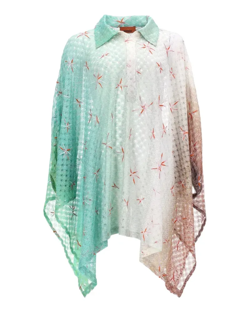 Missoni crochet-knit floral-embroidered top - Grün Grün