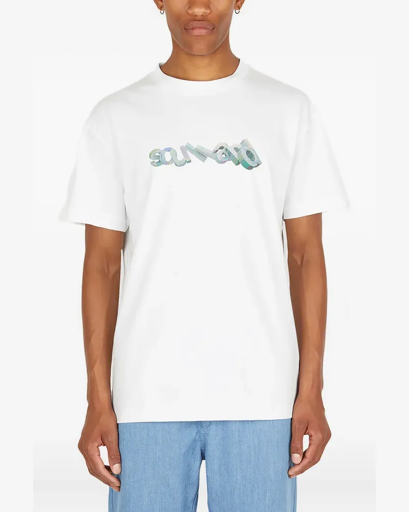 Soulland Tilting T-Shirt mit Logo-Print - WHITE White