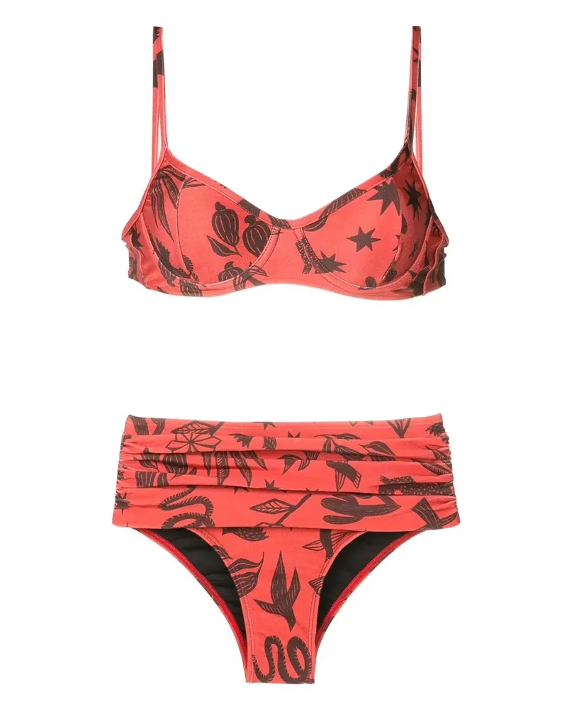 Lygia & Nanny Liliane Bikini mit Print - Braun Braun