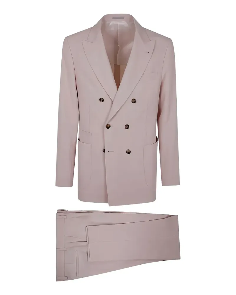 Brunello Cucinelli double-breasted linen suit - Rosa Rosa