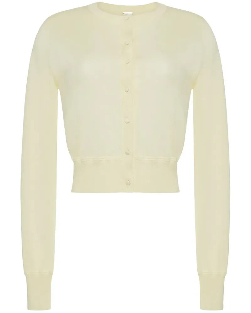 Adam Lippes Fein gestrickter Cardigan - Gelb Gelb