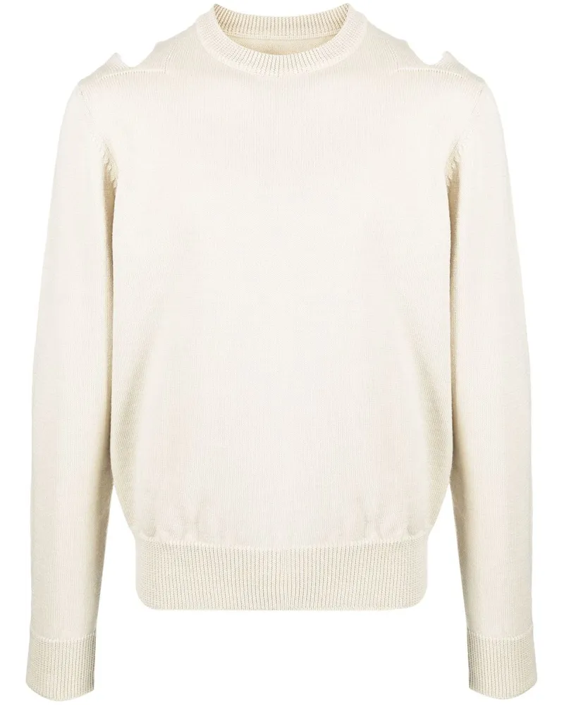 Jil Sander Wollpullover mit Cut-Out - Nude Nude