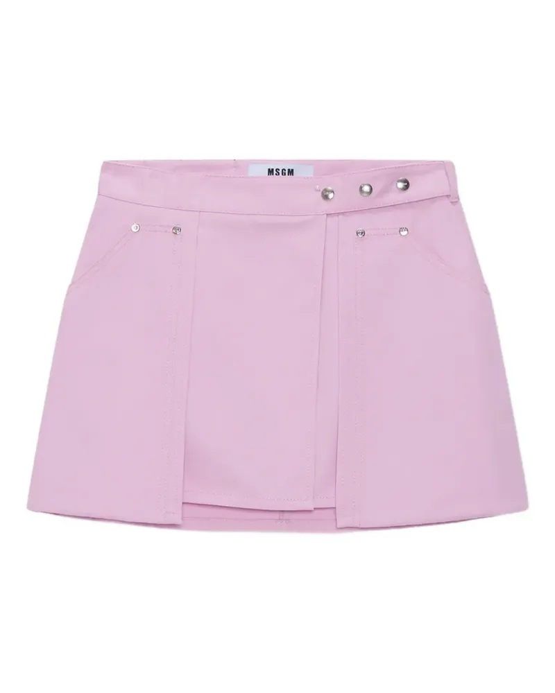 MSGM Minirock mit Zierknöpfen - Rosa Rosa