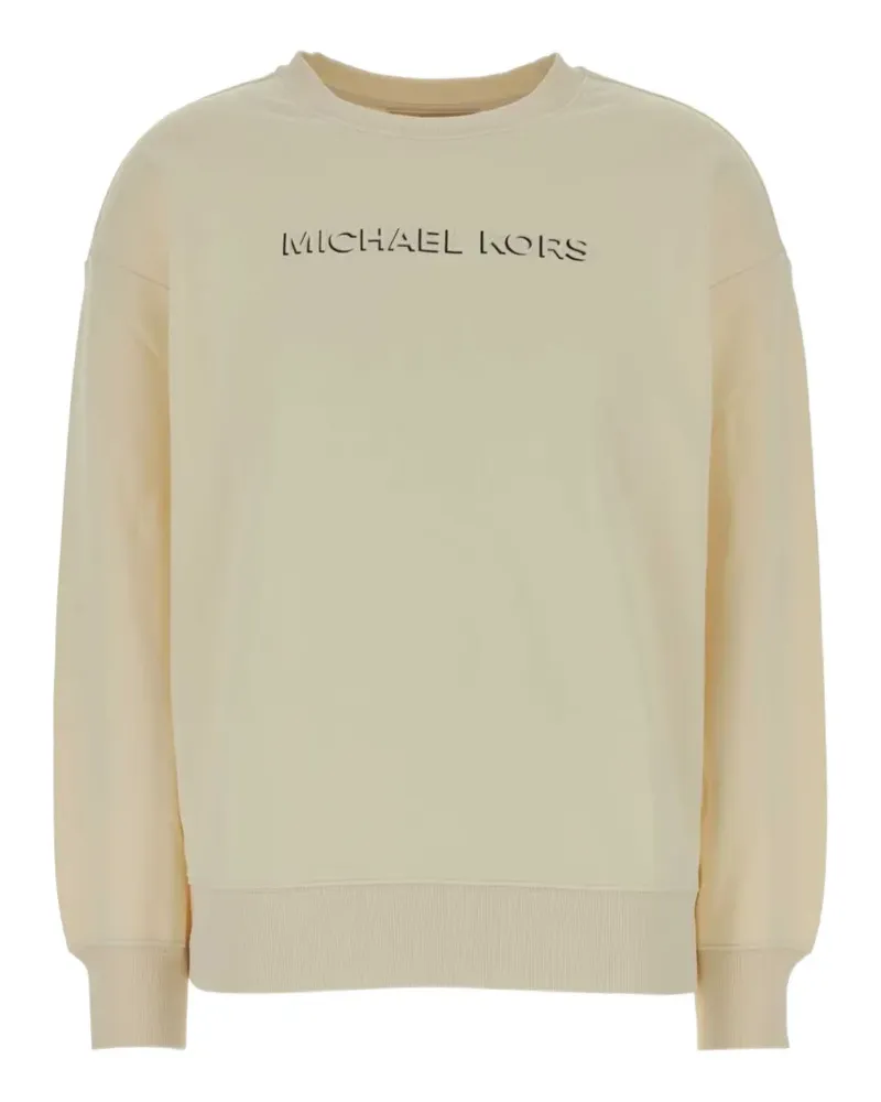 Michael Kors logo embossed cotton sweater - Nude Nude
