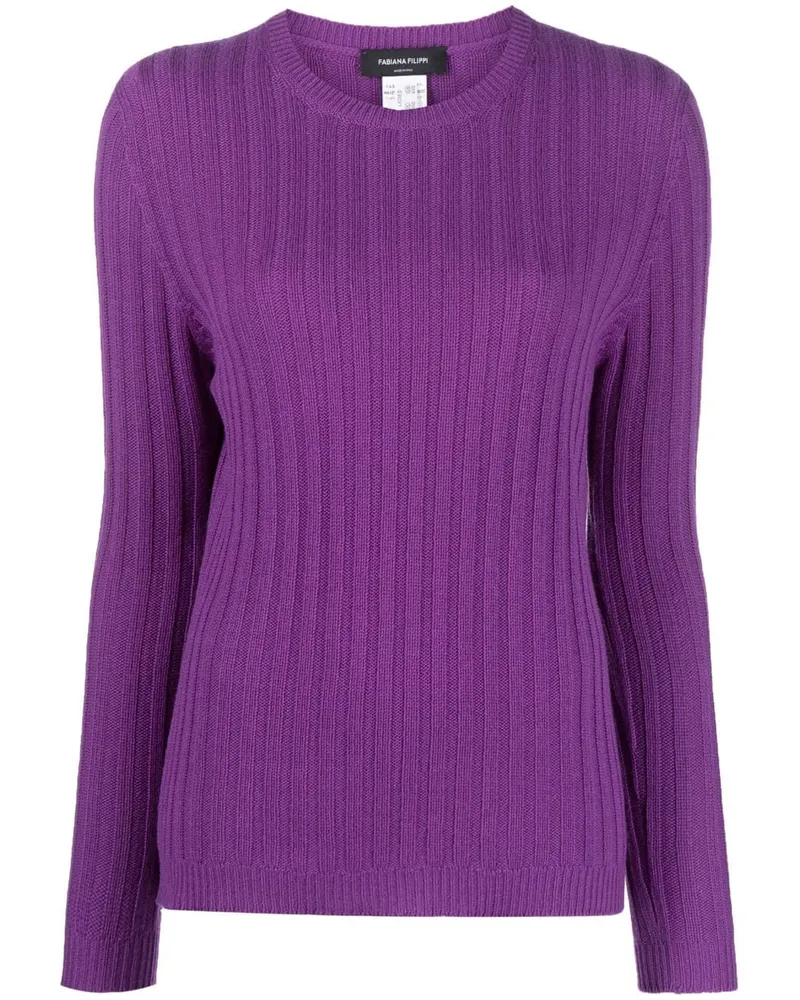 Fabiana Filippi Gerippter Kaschmirpullover - Violett Violett