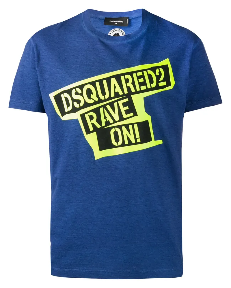 Dsquared2 T-Shirt mit grafischem Print - Blau Blau