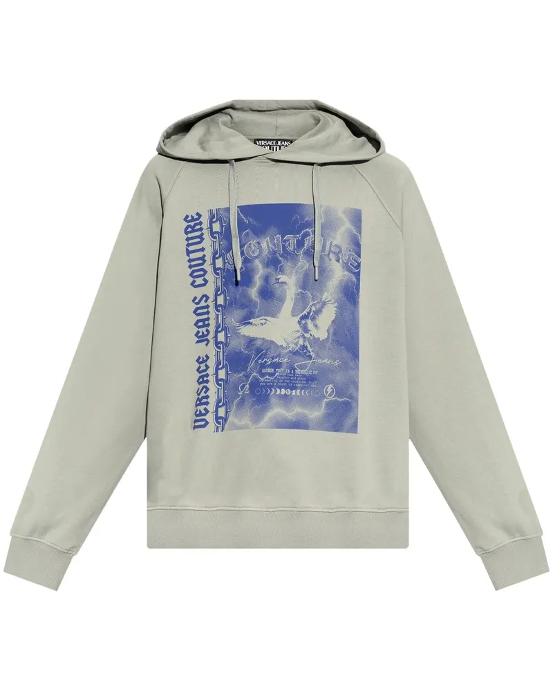 Versace Jeans Swan Hoodie mit Logo - Grau Grau