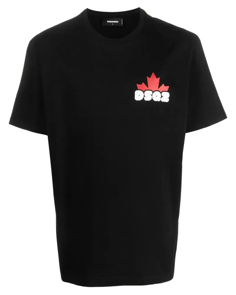 Dsquared2 T-Shirt mit Logo-Print - Schwarz Schwarz