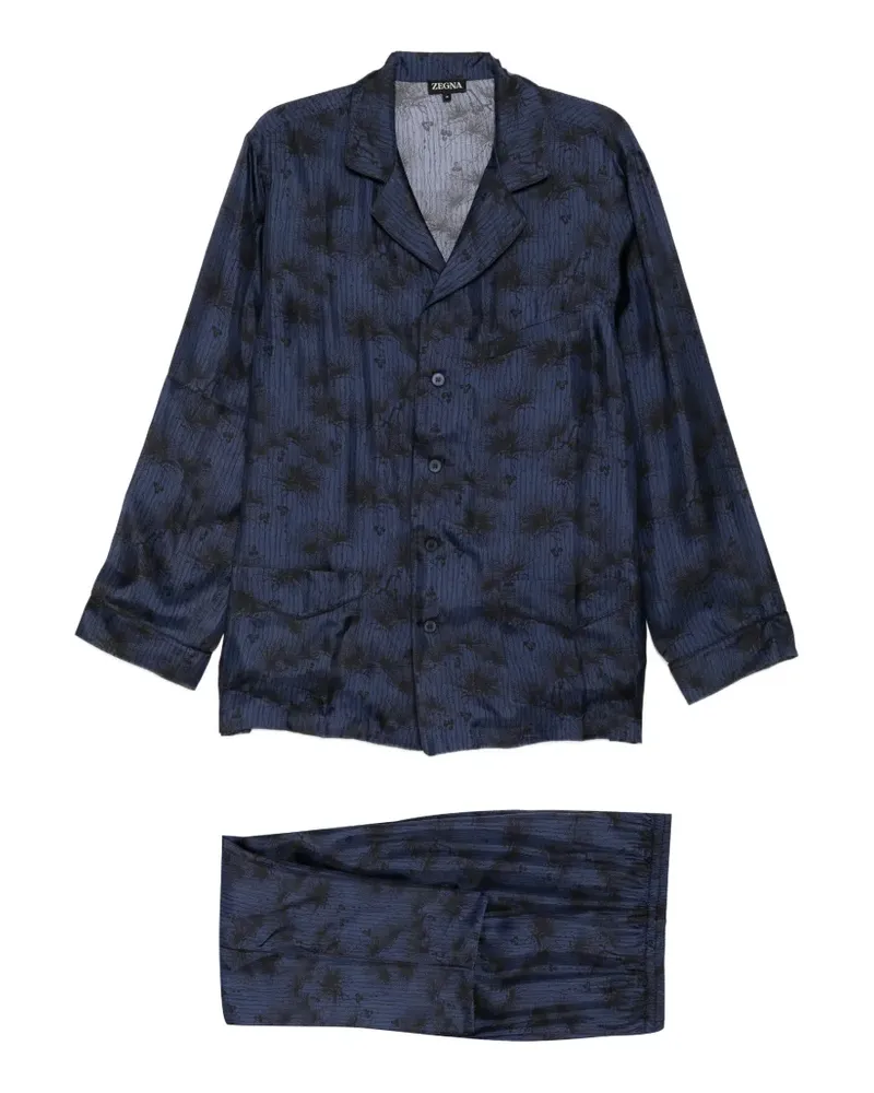 Ermenegildo Zegna Loungewear-Set aus Hose und T-Shirt - Blau Blau