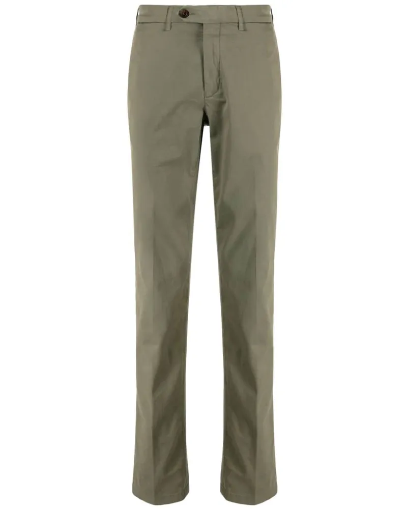 Canali Halbhohe Straight-Leg-Chino - Grün Grün