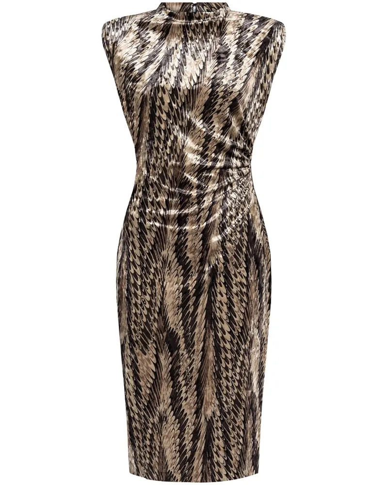 Diane von Furstenberg Midikleid mit abstraktem Muster - Schwarz Schwarz