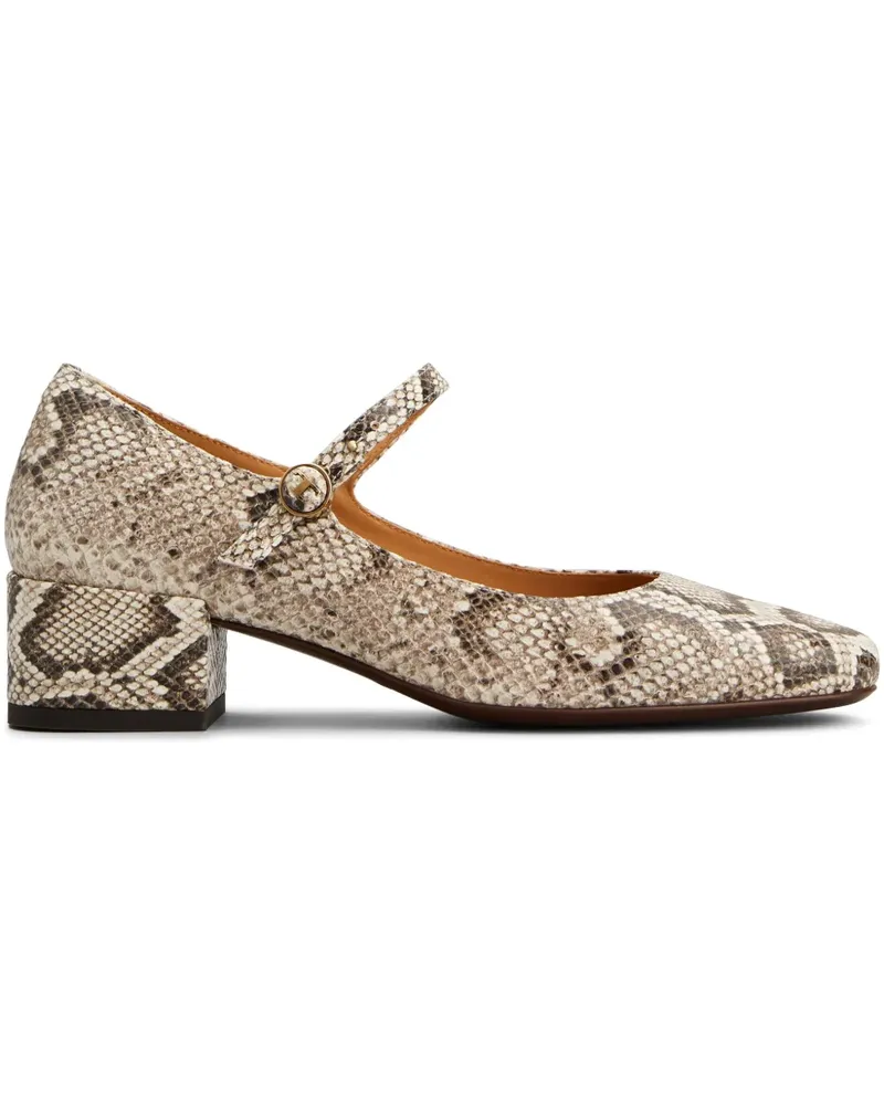 TOD'S Pumps aus Schlangenleder - Nude Nude