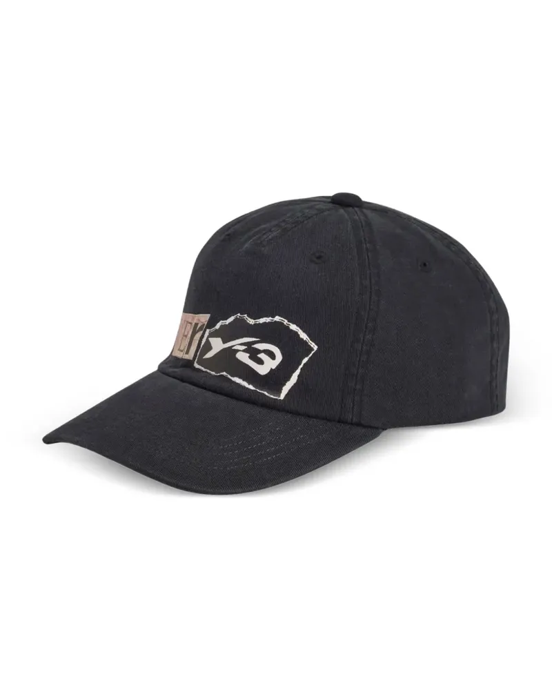 Y-3 Baseballkappe mit Logo - Schwarz Schwarz