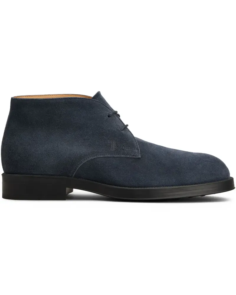 TOD'S Schnürstiefel aus Wildleder - Blau Blau