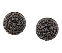 Alinka 18kt Black Caviar Weißgoldohrstecker Metallic