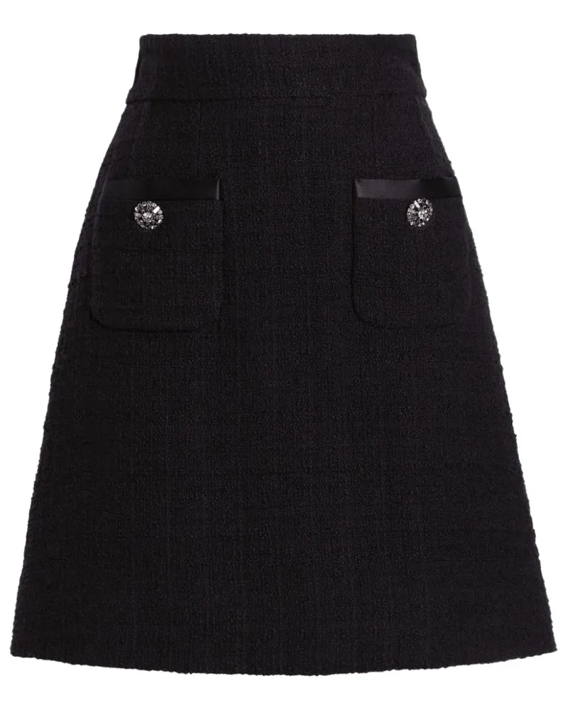 Dolce & Gabbana Texturierter Midirock - Schwarz Schwarz