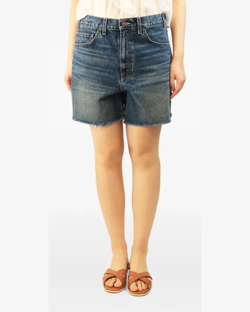 Nili Lotan Yoann raw-hem denim shorts - Blau Blau