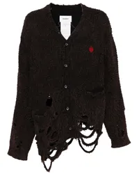 Doublet Cardigan im Distressed-Look Schwarz